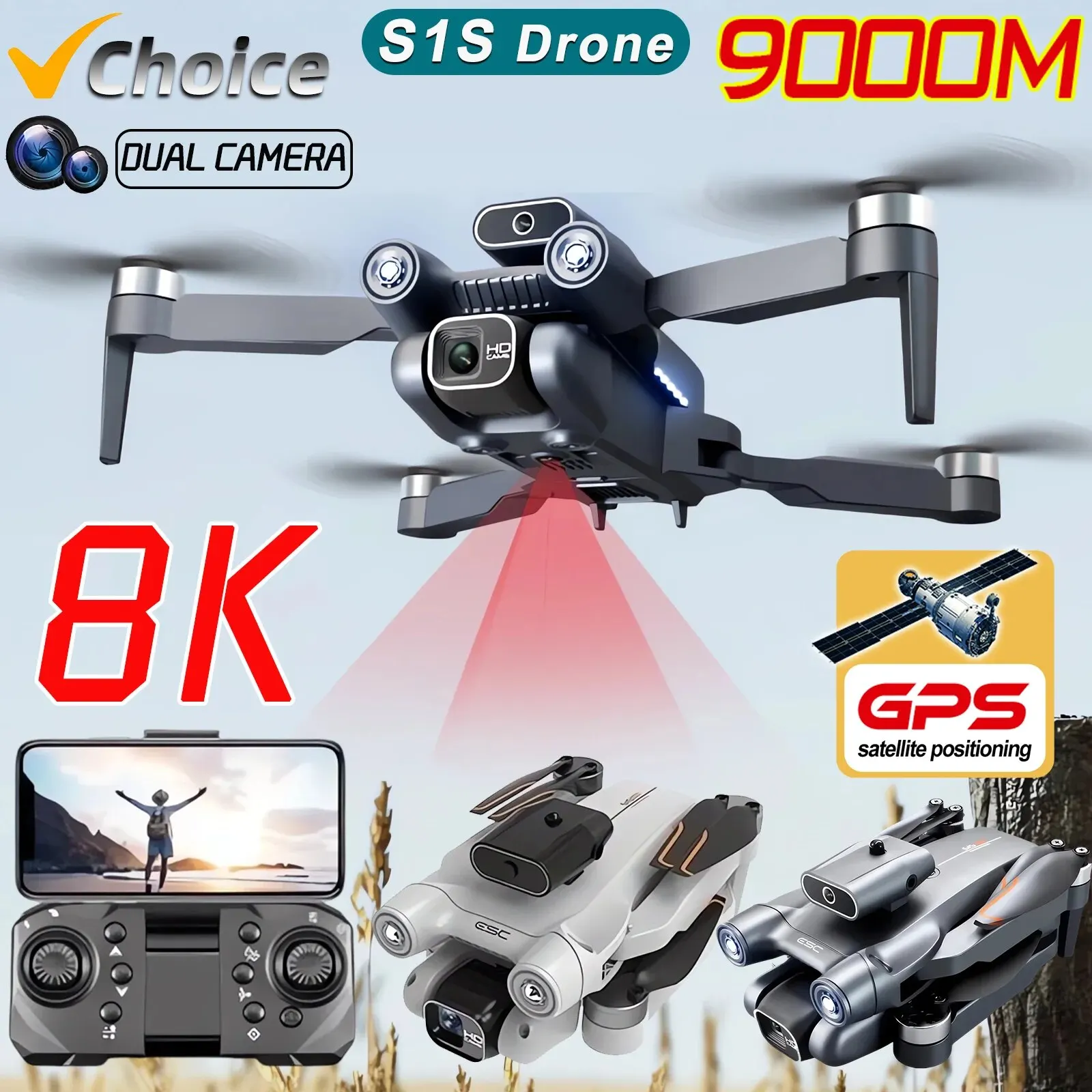 New S1S 5G GPS Drone Camera 8K - đánh giá và giá Drone Lidar