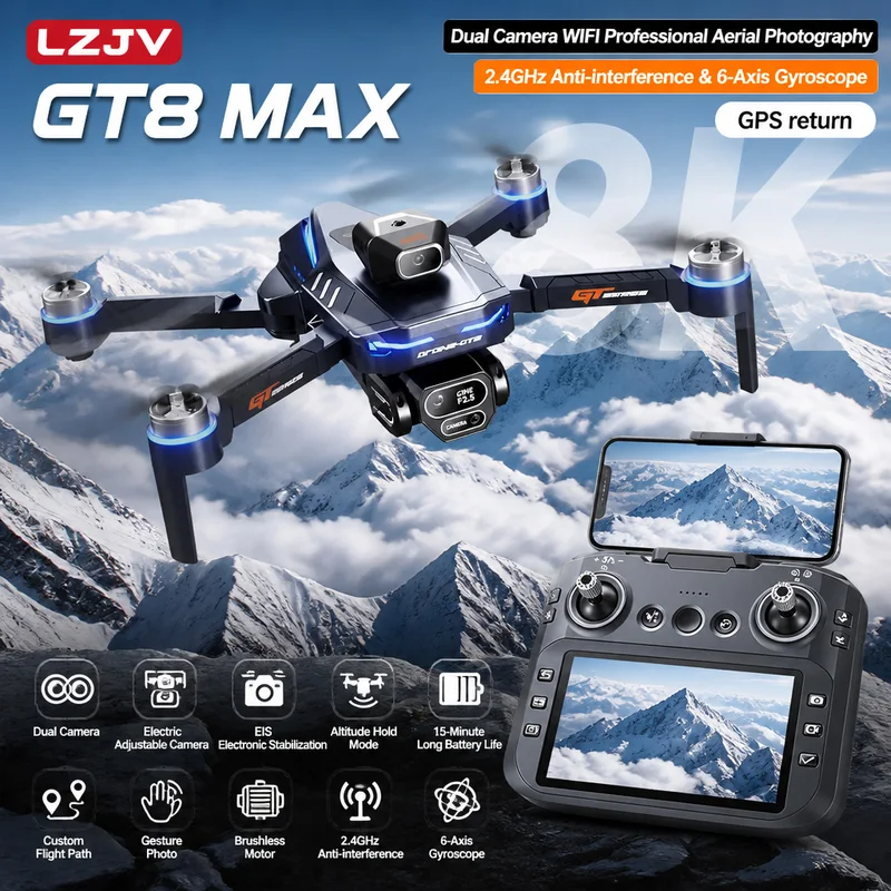 GT8 Max Foldable Drone 8K HD P - đánh giá và giá Drone Video Production