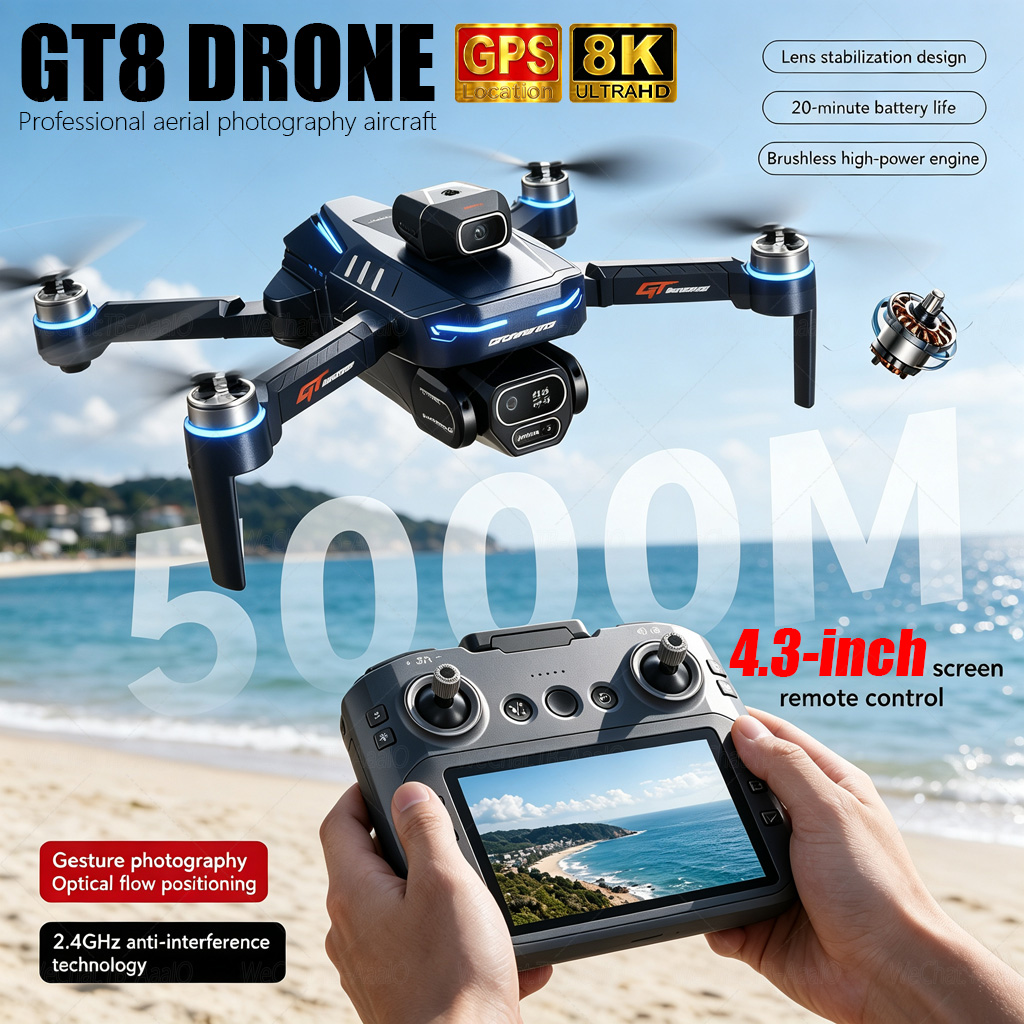 NEW GT8 HD RC Drone 4K Profess - đánh giá và giá Drone Video Production