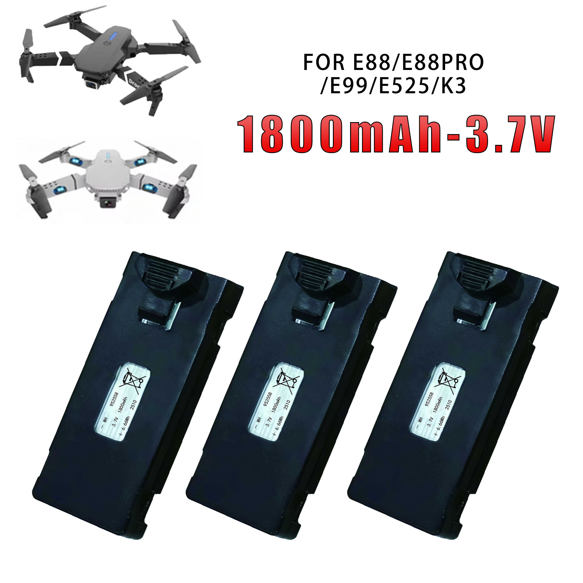 E88 3.7V 1800mAh Original Fact - đánh giá và giá Eachine Drone E58